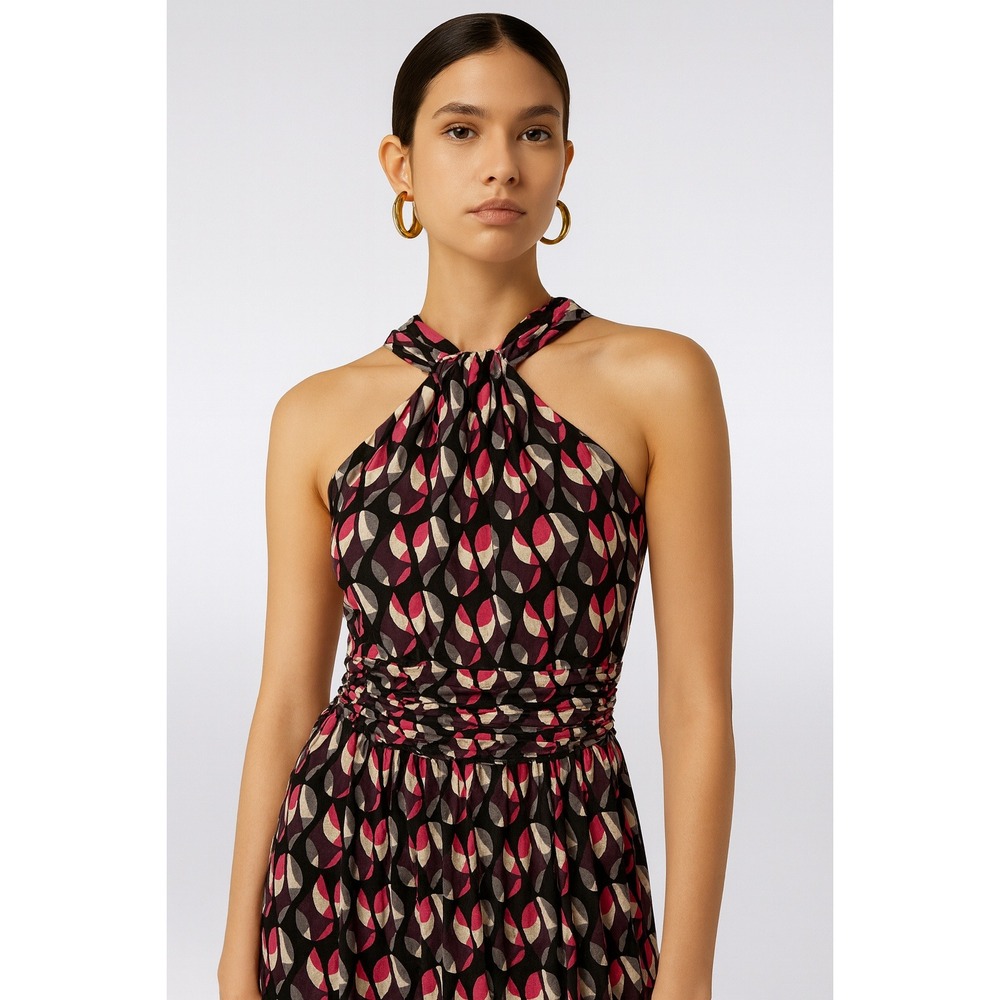 M Missoni Halter Twist Neck Mini Dress